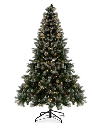 Habitat Christmas Tree 8ft Pre Lit Blue Oscar Pine Cone Livingroom Decor 9595231