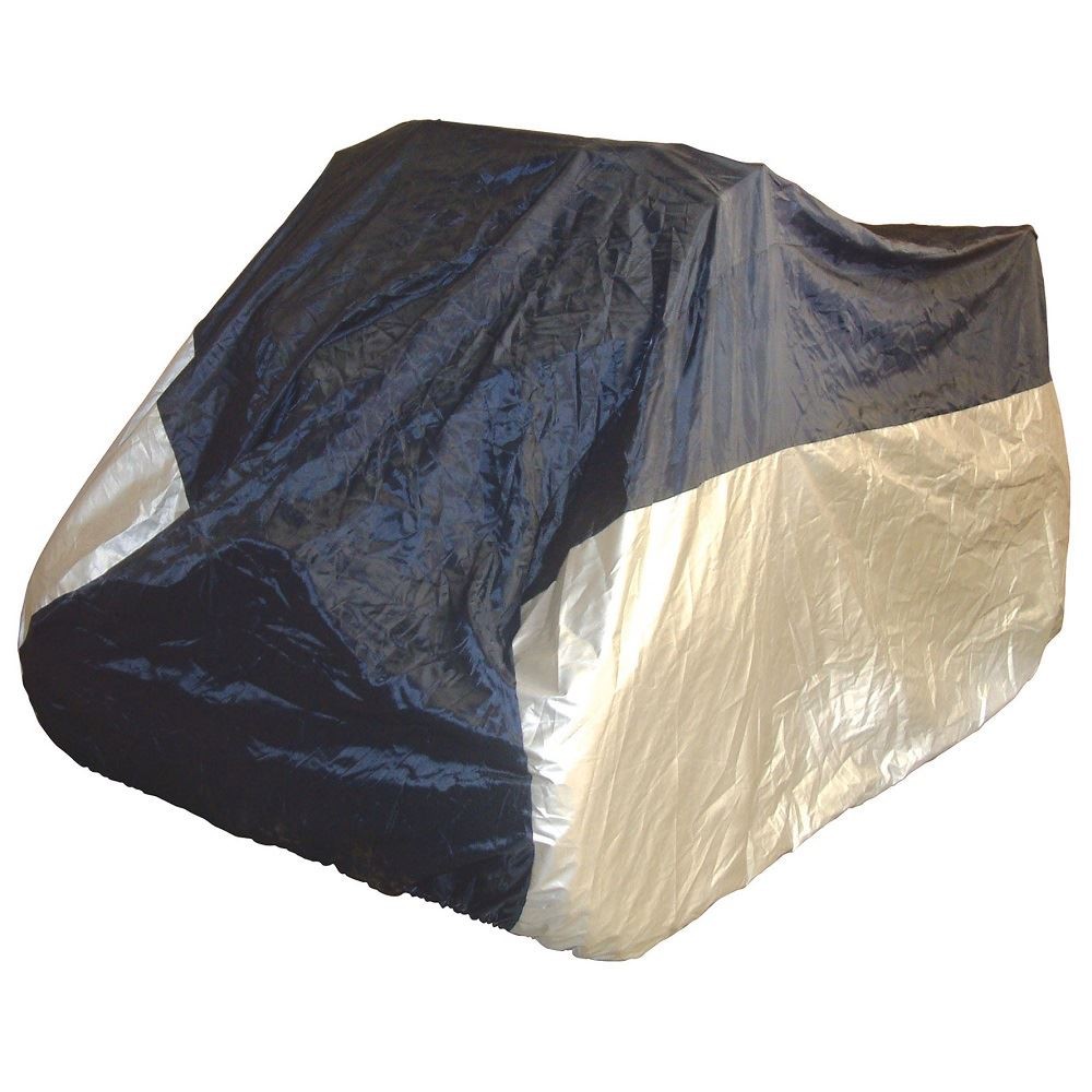 BikeIt ATV Rain Cover Waterproof Quad Bike Dust Covers Black Silver Large