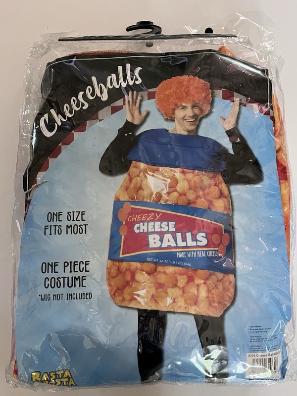 Rasta Imposta Cheeseballs Funny Food Halloween Costume Unisex Adult OSFM READ