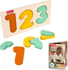 Educational Puzzle for Kids Wood Montessori 1-2-3 Number Counting Learning Block