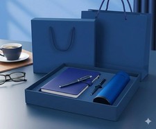 Corporate Gift Set Luxury 3-Pcs Kit Premium Pen, Note book & Water Bottle Box