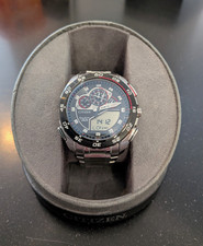 Citizen Eco-Drive Ana-Digi Chronograph WR 200m 47mm Black/Red Dial U706