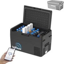 Car Refrigerator 50 Hours Backup Cooling 27 Quart 12 volt Fridge Portable fridge