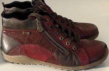 Remonte TEX R1467 Leather Lace Up Ankle Boots-Burgundy Brown-Water Repellent