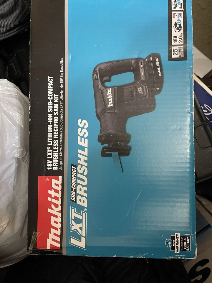 NEW Makita Brushless XRJ07 Cordless Compact Reciprocating Saw 18 Volt XRJ07ZB - Image 2 of 2