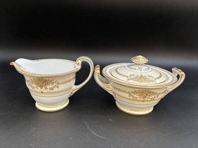 Noritake (M) ''CHERITA''  Japan #4787 ~ Creamer & Sugar Bowl w/Lid