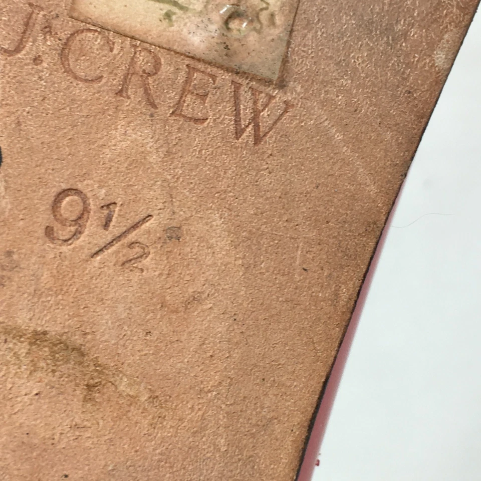 Zapatos planos mocasines J Crew Collins Penny para mujer talla 9,5 charol rojo Foto 2 de 4