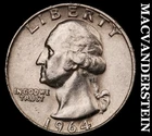 1964-D Silver Washington Quarter-Scarce Better Date No Reserve #i2922
