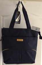Nautical New Downhaul Navy/lighthouse & Yellow Tote Bag