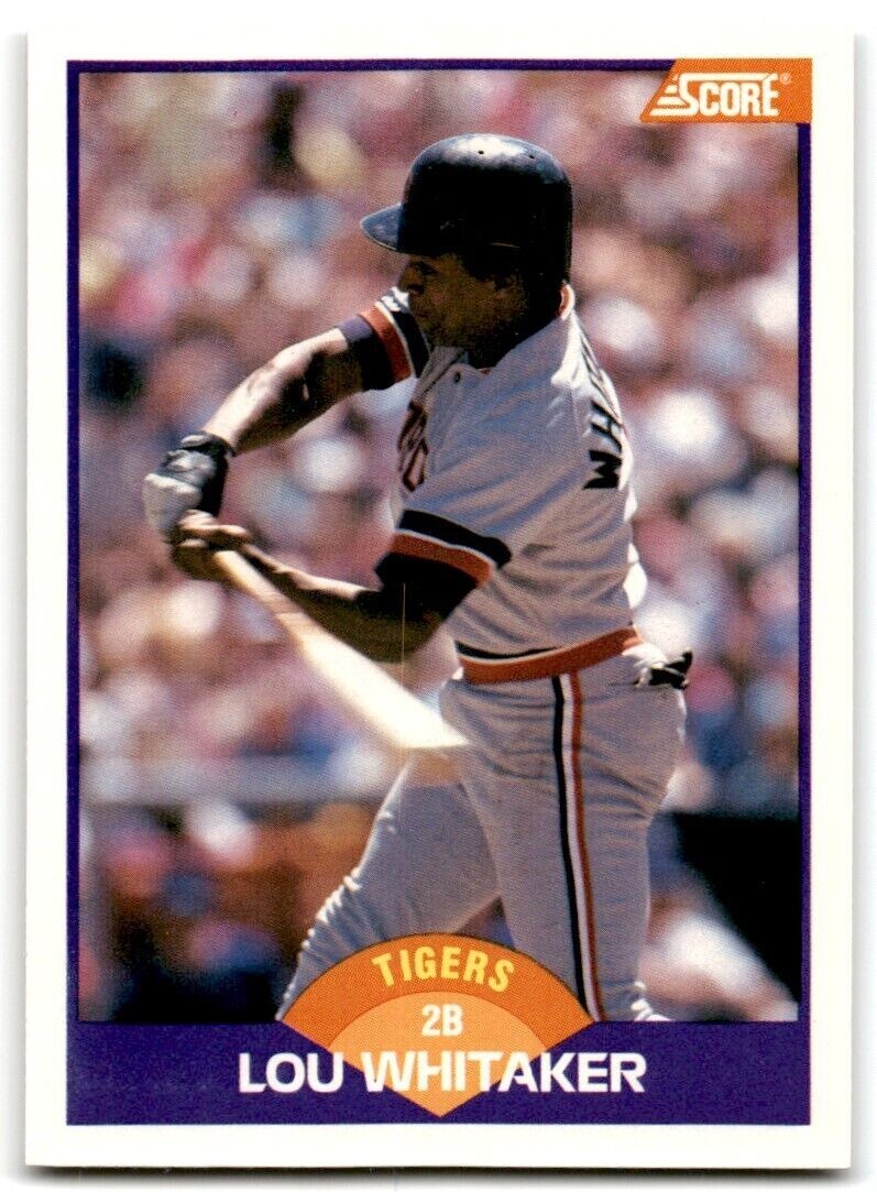 1989 Score #230  Lou Whitaker    2nd Base   Detroit Tigers  FREE shipping