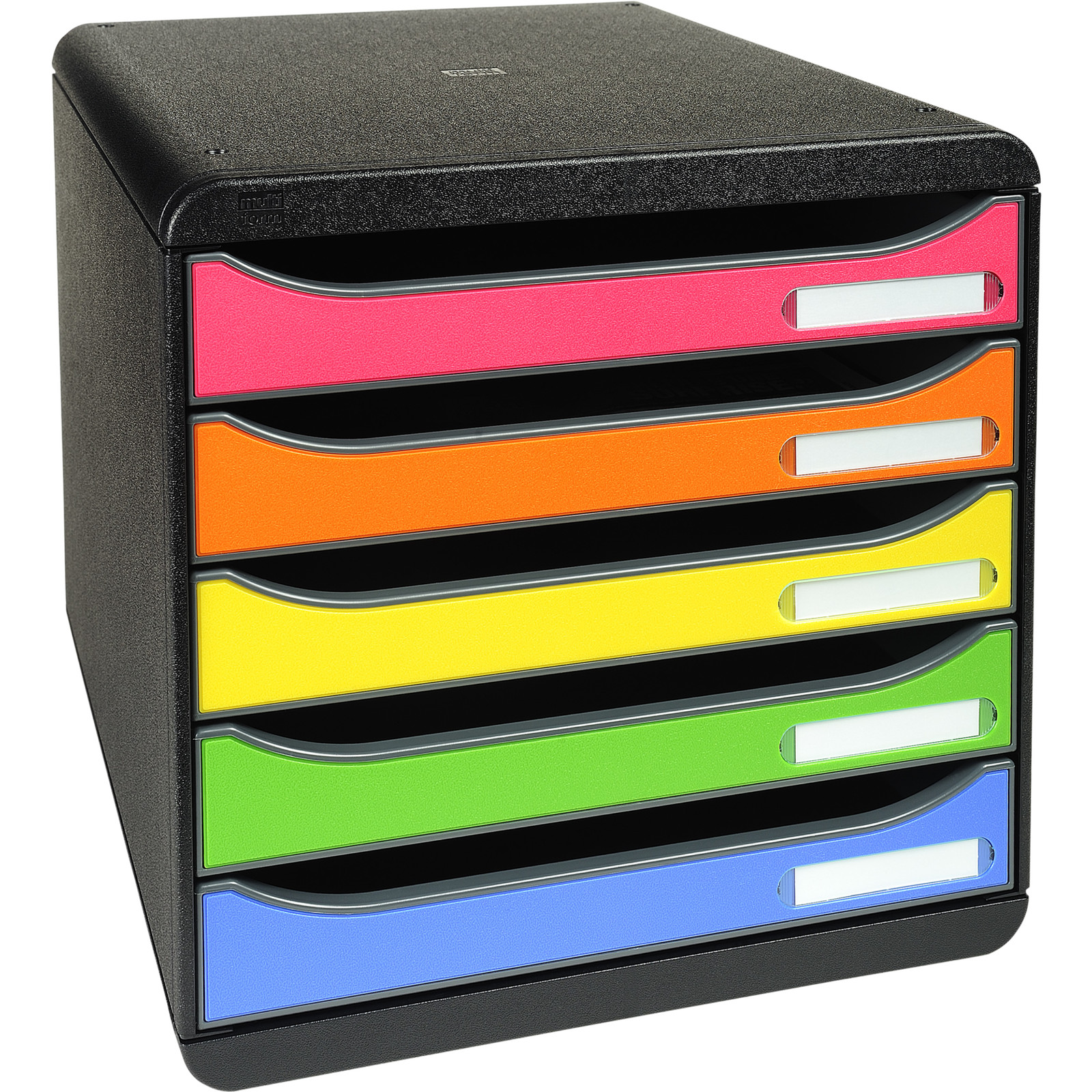 Exacompta Schubladenbox Big Box Plus, 5 offene Schubladen, große Farbauswahl