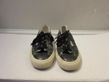 UNISEX SUPERGA GRAY MATERIAL,WHITE RUBBER CASUAL SNEAKERS MENS 5/WOMENS 6 1/2