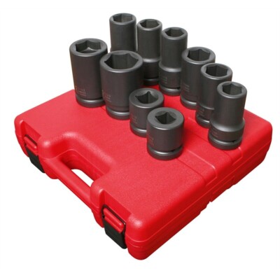 Sunex Tools  5690A 1'' Drive SAE & Metric Heavy Duty Wheel Impact Socket Set
