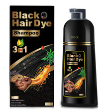 3-in-1 Herbal Hair Dye Shampoo, Grey Coverage, 500ml Black 