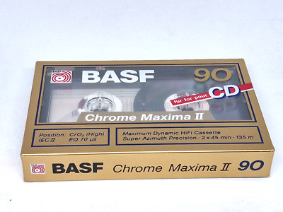 BASF CHROME MAXIMA II 90     Blank Audio  Cassette Tape (Sealed) New
