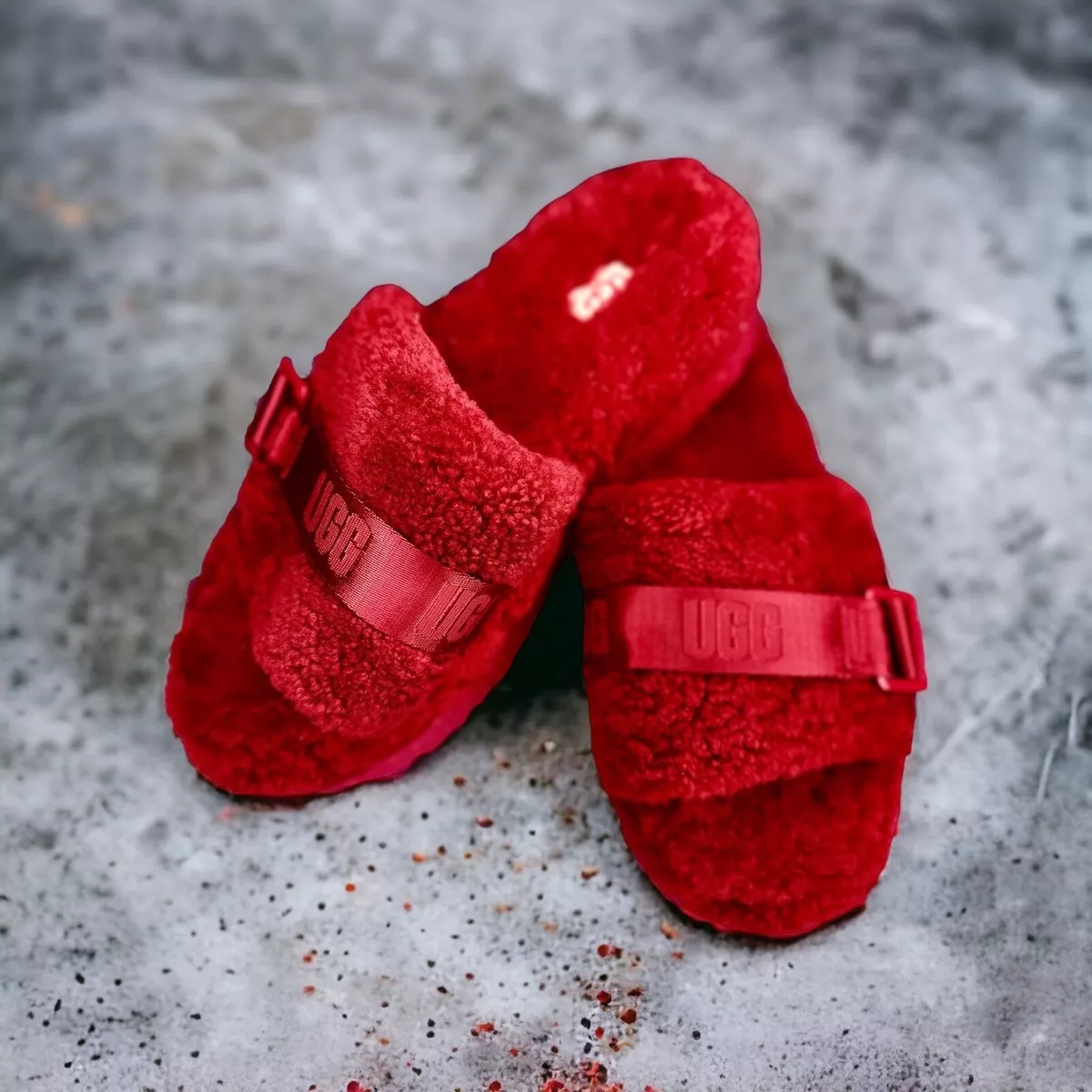 UGG Fluff You Slippers Sandals Samba Red Mens 9us 1117473 | Kixify  Marketplace