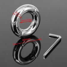 Steel Plated Testicle Ball Stretcher Ball Weight Delay Time Ring 28mm-30mm