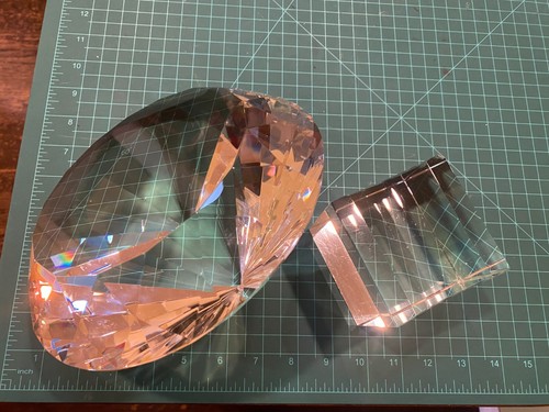 200mm Huge Clear Crystal Diamond Paperweight Wedding Centerpieces Gifts - Picture 16 of 24