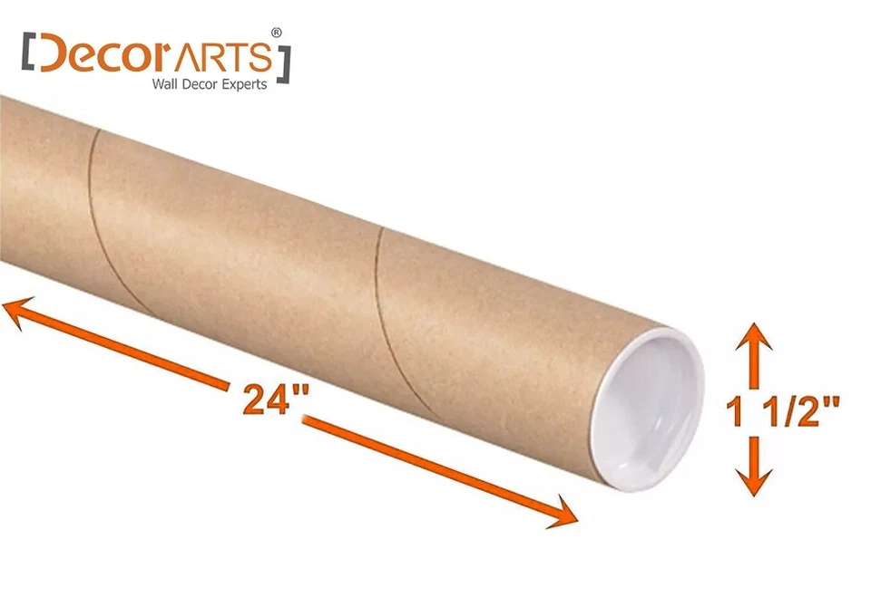 DECORARTS Mailing Tubes Brown 1 1/2" x 24&26&30" Pack of 50, B2B Supply - Image 3 of 4