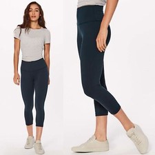 Lululemon Wunder Under High Rise Crop Leggings Full-On Luon 21" Nocturnal Teal 2