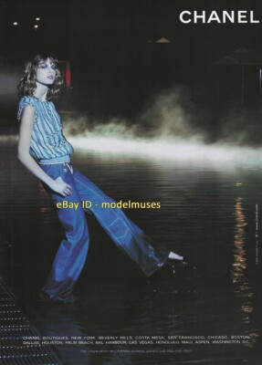 vintage CHANEL 1-Page Magazine PRINT AD Spring 2001 ANGELA