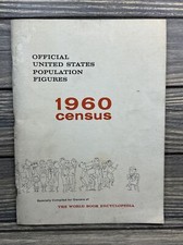 Vtg 1960 Census Official US Population World Book Encyclopedia Paperback