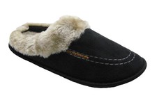 Solid Color w/ Faux Fur Accents Men  s House Mule Slippers