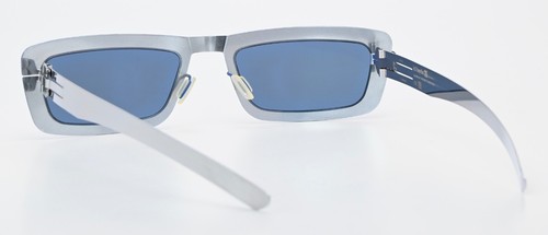 Ic! Berlin Sonnenbrille Prism Ultra Blue Silver Fashion Silver Rechteck Germany - Picture 8 of 11