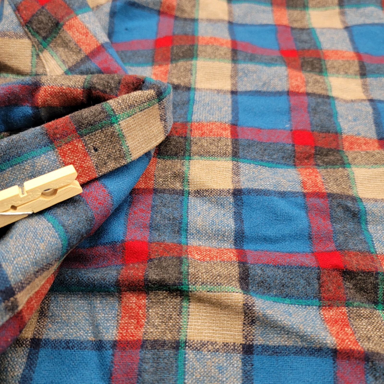 VTG Pendleton Flannel Plaid Wool Button Down Long… - image 14
