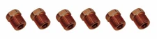 7/16-24 Inverted Flare Tube Nut Fitting 3/16 Brake Line, Red Zinc - 6pc kit