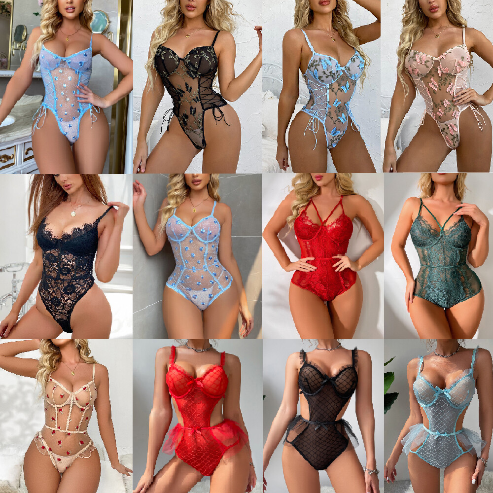 Sexy Lace Teddy Bodysuit for Women – Hot Babydoll Chemise Lingerie