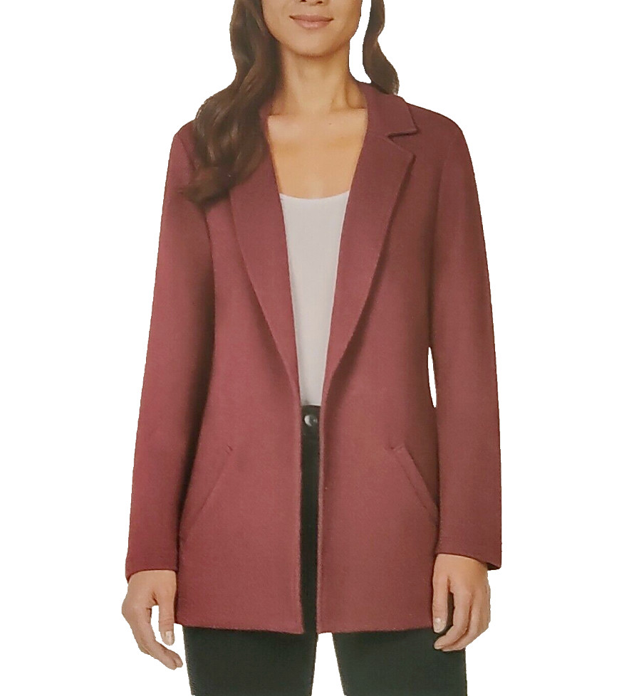 NWT MATTY M 1715772 ROSEWOOD LONG SLEEVE KNIT BOYFRIEND BLAZER SZ S #E594