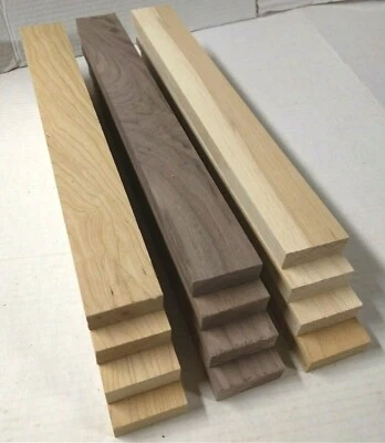 WOOD-HAWK 3/4"x2"x24" - 4 WALNUT 4 Maple 4 CHERRY DIY Wood Cutting Boards Charcuterie Tray