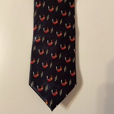 Venezia By Italy Lavoraxione Antigianale Mens Neck Tie Gondola Boat 4" x 59" L