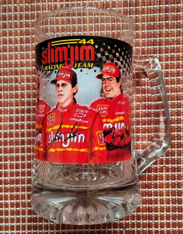 1999 #44 Terry Bobby Justin Labonte Slim Jim Glass Mug Stein NASCAR Busch