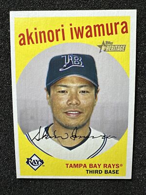 AKINORI IWAMURA #192 2008 Topps Heritage QTY Tampa Bay Rays  