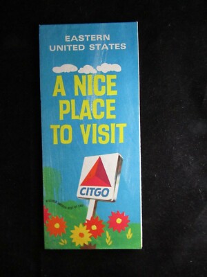 Vintage 1960s-70s CITGO Gasoline Eastern United States Road Map- Advertising