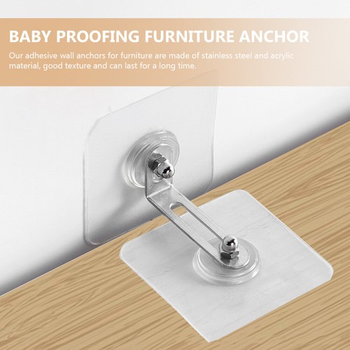 4 Pcs Wall Fastener Wardrobe Anti-fall Anchor Child Furniture Anchors Bracket - Picture 11 of 12