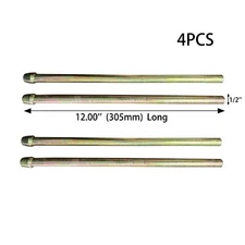 4Pcs Straight Wire Single Head Exhaust Hanger Universal 1/2'' Mild Steel L:12''