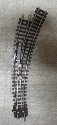 1 PECO NICKLE/SILVER RH CURVED SWITCH TURNOUT CODE 80 N-SCALE (LOT 57)