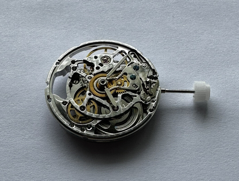 New Chinese Automatic Mechanican CH-6611 Silver 25jewel Skeleton
