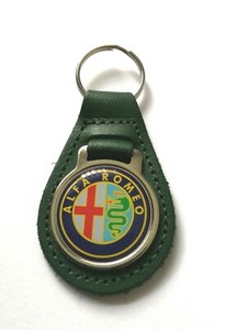 TVR RED ENAMEL LEATHER FOB KEY RING free delivery