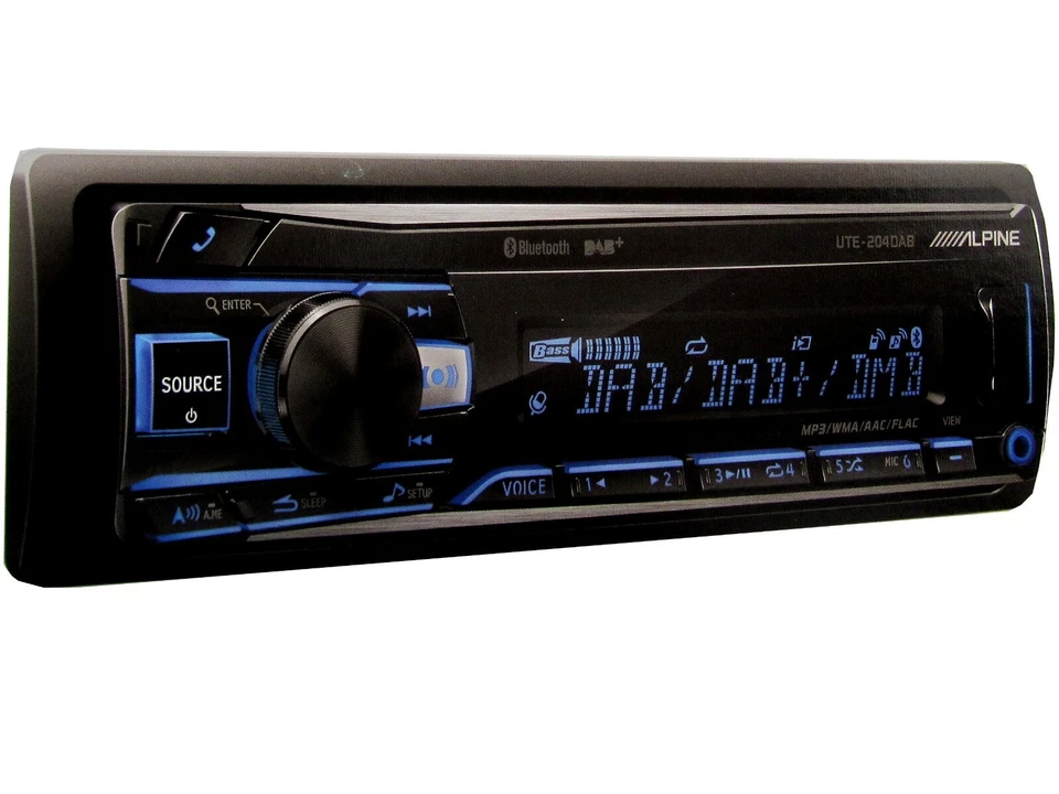 ALPINE UTE-204 USB Bluetooth Radio Digitalradio DAB+ Antenne inkl. für VW Golf 5 - Bild 4 von 4