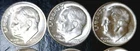 1953 pds BU/ CH BU Roosevelt SILVER Dime FLASHY 3 Coin LOT from Orig. Rolls  NR