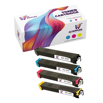 Sharp Compatible Toner for MX-36NT MX-36NTBA MX-36NTCA MX-36NTMA MX-36NTYA 4 PK