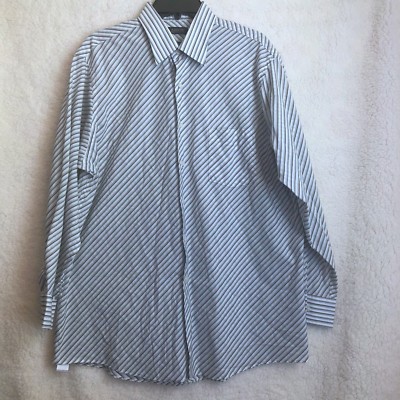 Arrow Button Up Dress Striped Shirt Long Sleeve, Size: Large 16-16-1/2, 32-33
