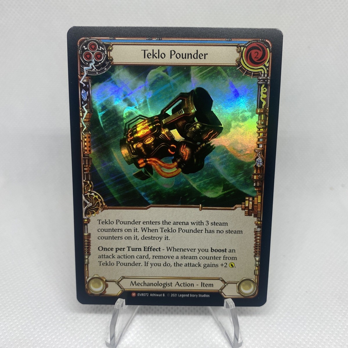 Teklo Pounder Rainbow Foil NM Everfest First Edition Flesh and