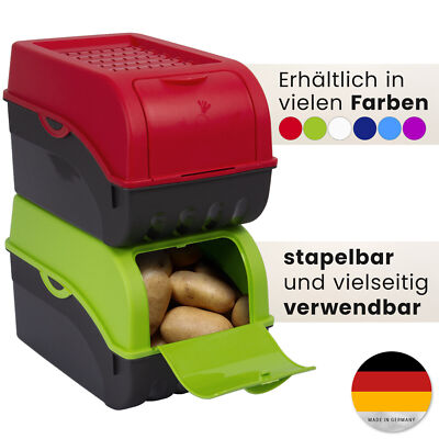 ARTECSIS Kartoffel Aufbewahrungsbox 2er Set Kartoffelbox - groe  Farbenauswahl! | eBay.de