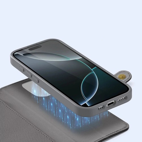 coque Étui portefeuille en cuir Dux Ducis Lawa pour iPhone 16 Pro Max - Zdjęcie 5 z 7