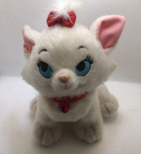 Disney Store Aristocrats Marie Plush Cat With July Birthstone Collar 10" Tall